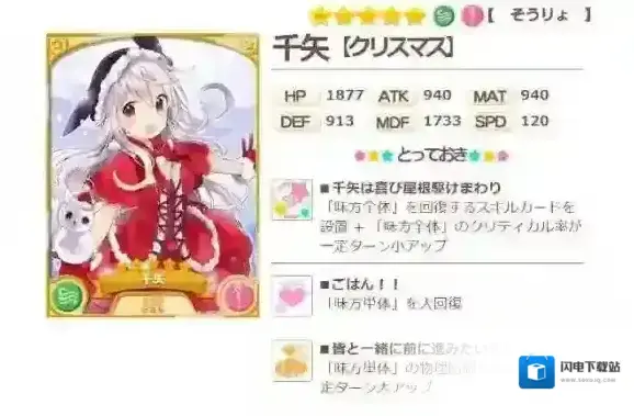 Kirara Fantasia圣诞千矢技能介绍 圣诞千矢属性一览