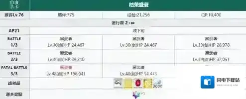 fgo下总国free城下町配置 枯荣盛衰掉落介绍