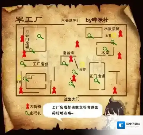 第五人格军工厂地图 第五人格军工厂密码机位置介绍
