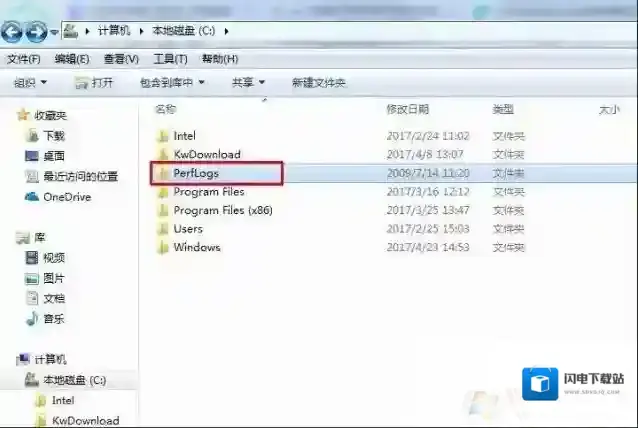 win7系统中perflogs是什么文件夹？可以删除么？