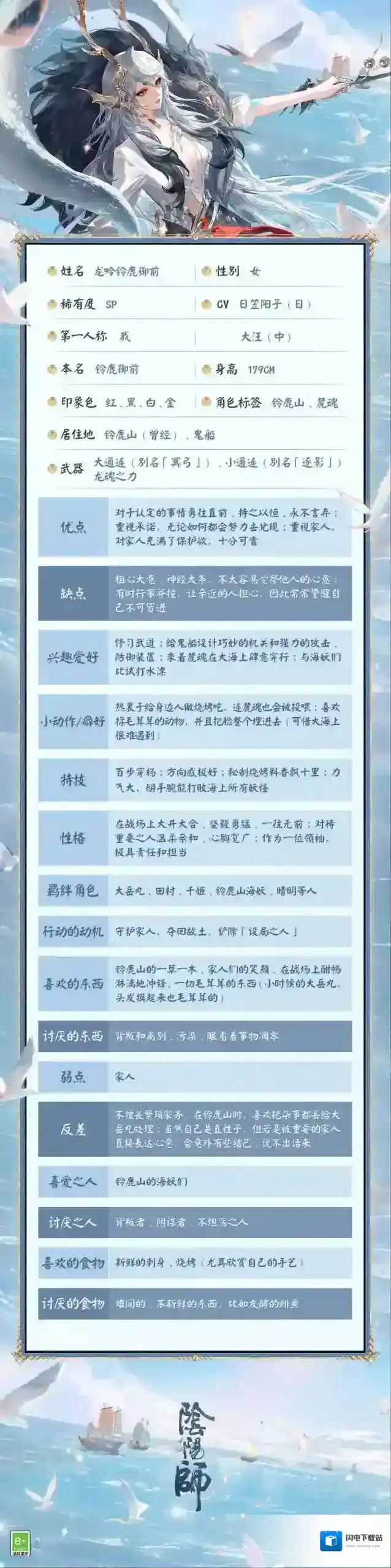 阴阳师☆龙吟铃鹿御前档案公开☆