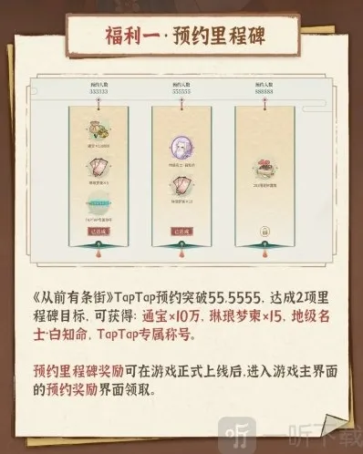 从前有条街TapTap预约里程碑成就在哪领取 TapTap预约里程碑成就领取方法