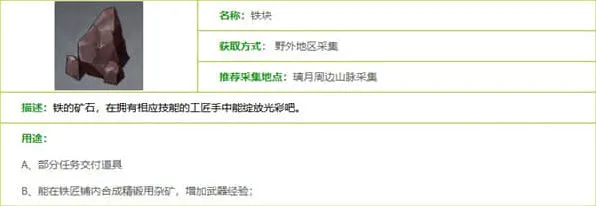 《世界之外》铁块采集区域指南