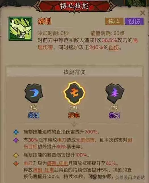 英雄没有闪狂电痛割流玩法指南