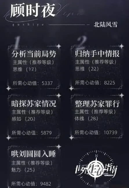 世界之外支线任务顾时夜-北陆风雪详细流程