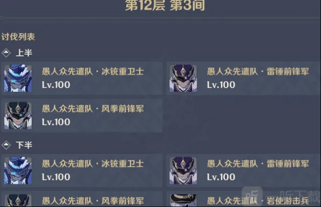 原神深境螺旋12-3阵容搭配流程