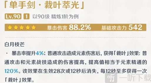 《原神》：3.4裁叶萃光突破所需材料