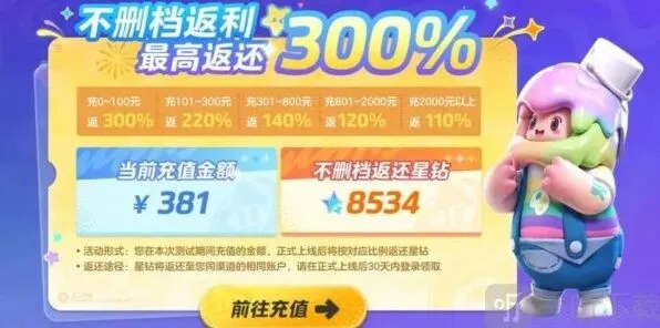 元梦之星：充值返利领取教程