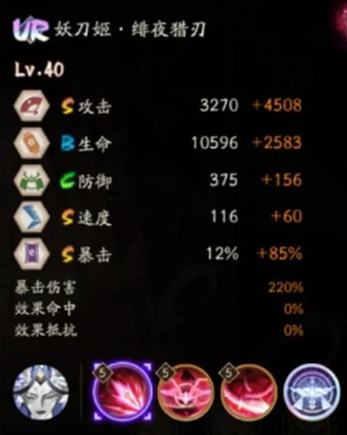 阴阳师妖刀姬绯夜猎刃最全技能详解