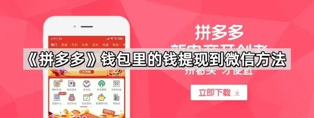 《拼多多》钱包里的钱提现到微信操作详解