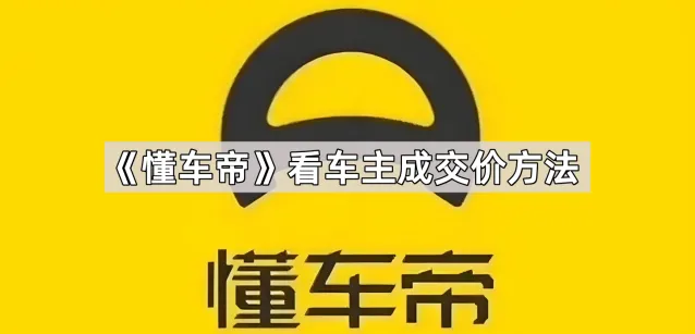 《懂车帝》看车主成交价步骤详解