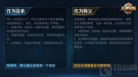 王者荣耀新师徒系统详细指南