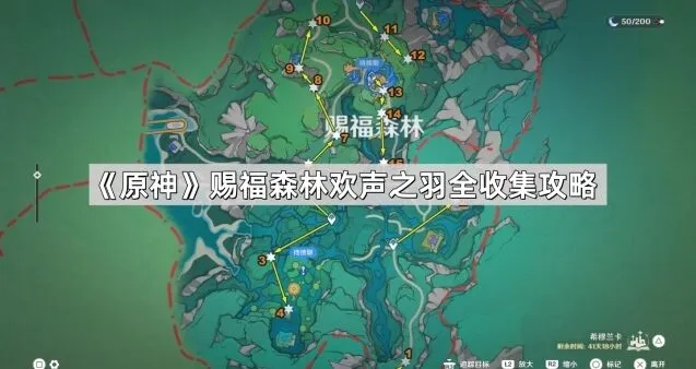 原神赐福森林欢声之羽全收集教程