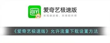 爱奇艺极速版流量下载设置步骤