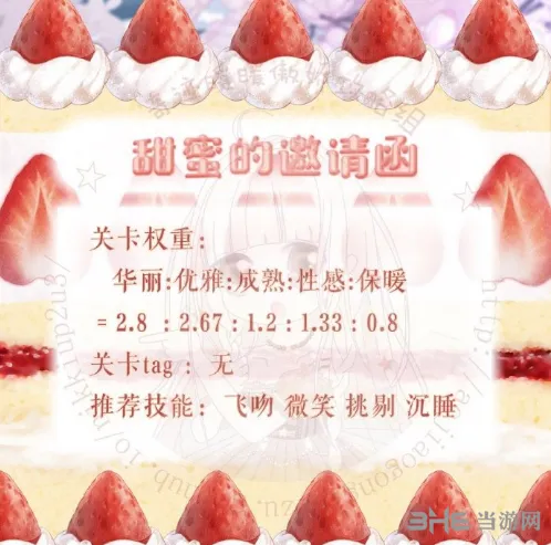 奇迹暖暖甜蜜的邀请函第一天梦幻甜点完美搭配