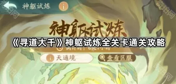 《寻道大千》神躯试炼组合推荐