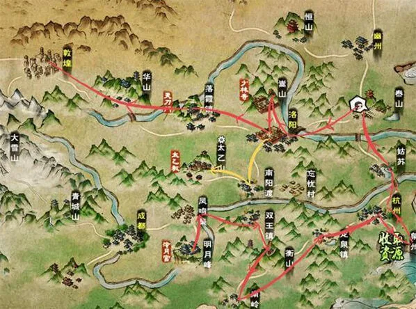 《烟雨江湖》跑图路线资源收集攻略