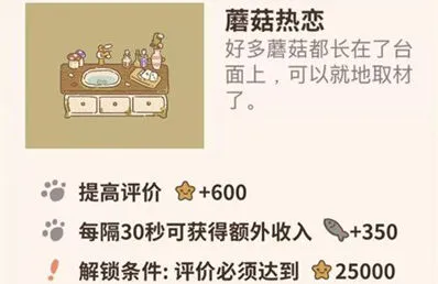 动物餐厅蘑菇热恋装置获取方法指南