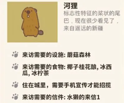 动物餐厅河狸怎么来 条件攻略