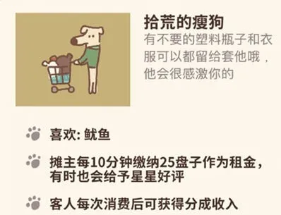 动物餐厅特殊访客拾荒瘦狗攻略
