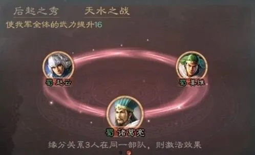 三国志战略版天水之战缘分武将详解