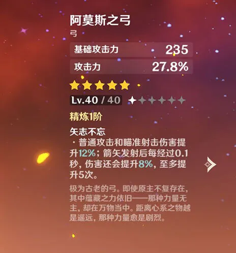 《原神》阿莫斯之弓适合角色指南
