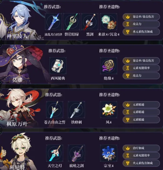 神里绫人最强配队 原神阵容组合攻略
