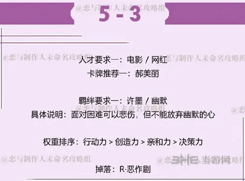 恋与制作人许墨拍摄副本5-3玩法技巧详解
