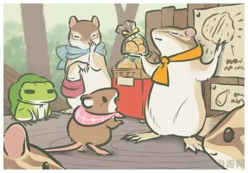 旅行青蛙老鼠家作客明信片描述
