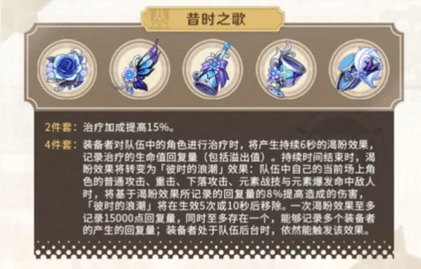 原神昔时之歌圣遗物配装思路