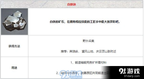 原神白铁块采集地点攻略