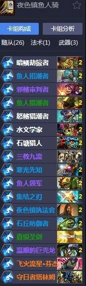 炉石传说夜色镇鱼人骑卡组教程攻略