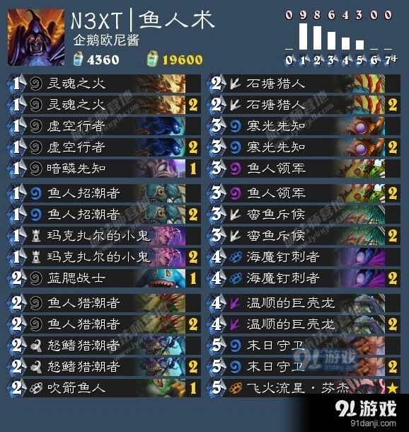 炉石传说卡组教学：鱼人术环牧恩佐斯战