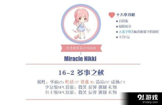 奇迹暖暖16-2公主级高分搭配教程