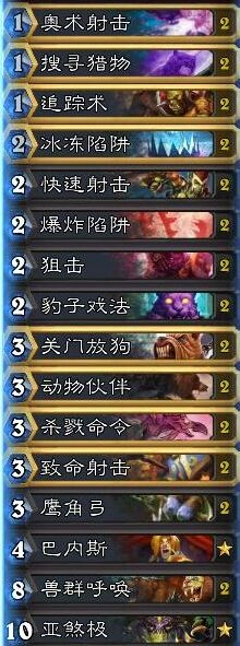 炉石传说巴内斯杀鸡猎组合技