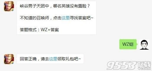 王者荣耀峡谷男子天团完整答案