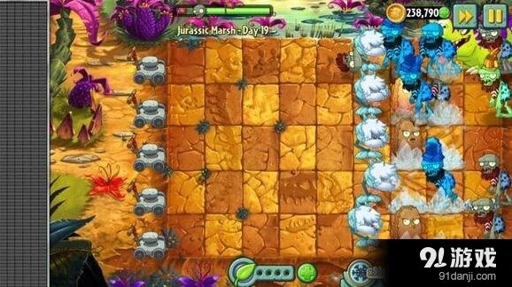 植物大战僵尸2侏罗纪沼泽第19天布阵攻略