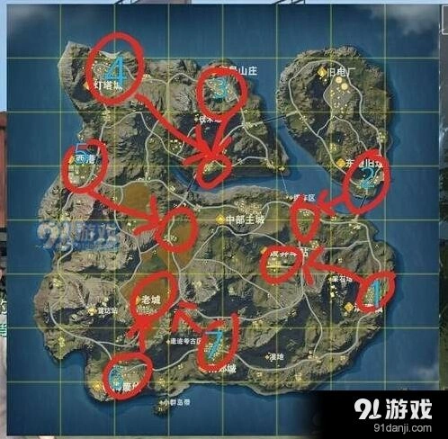荒野行动四排跳伞位置 四排跳伞攻略