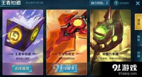 王者荣耀荣耀万事通答案对照表