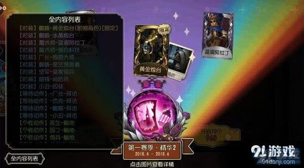 《第五人格》第一赛季精华2奖励清单 精华2奖励一览