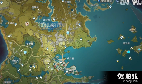 原神矿点详细采集路线分享