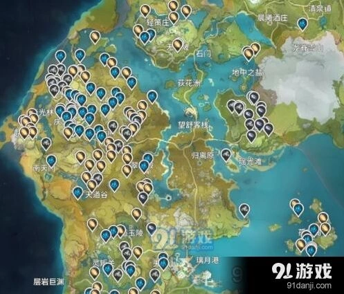 原神矿石分布位置高效采集