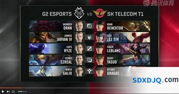 英雄联盟S9半决赛SKT vs G2第二局精彩操作