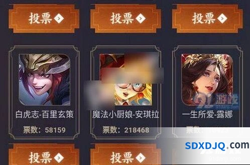 王者荣耀2019返场投票首日战况