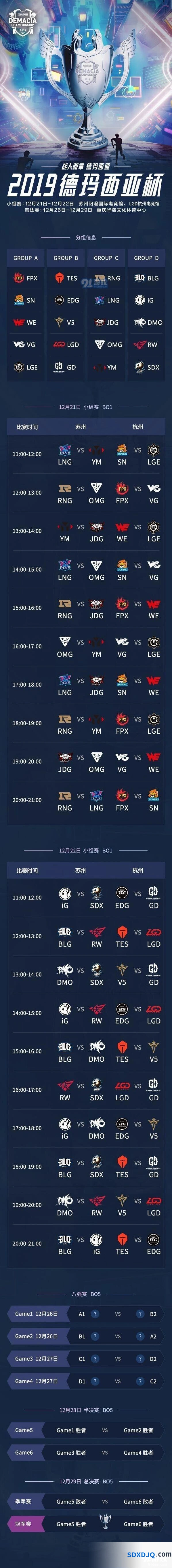 英雄联盟2019德玛西亚杯赛程及队伍分组介绍