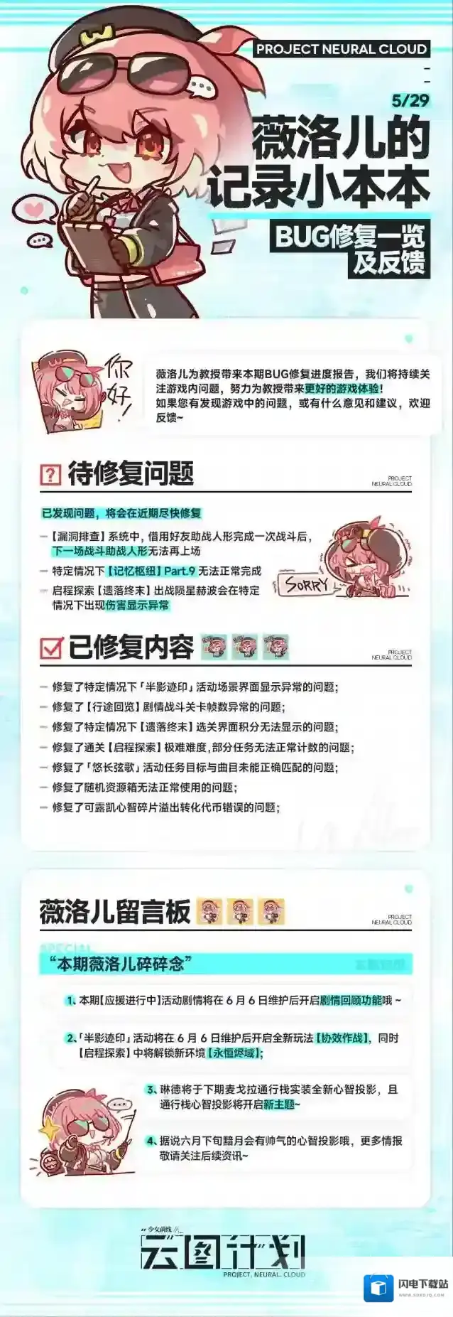 少女前线云图计划【薇洛儿的记录小本本】BUG修复一览及反馈