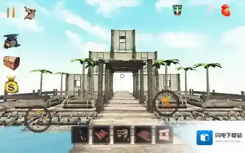 木筏海上生存岛屿