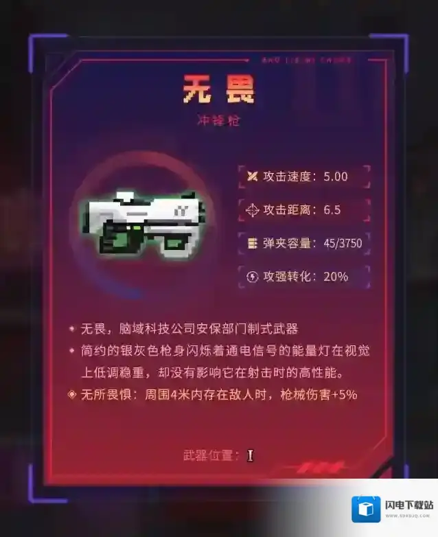 武器图鉴-冲锋枪——无畏