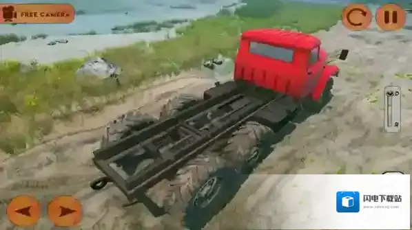 泥泞的越野卡车驾驶