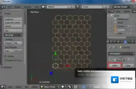 blender制作蜂窝网格的图文操作